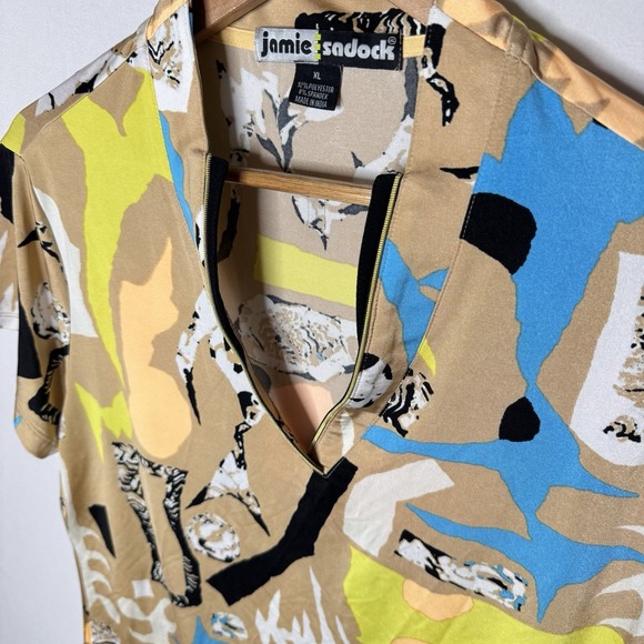 Jamie Sadock Top Womans XL Short Slv Activewear Pickleball Tennis Stretch - Picture 3 of 10